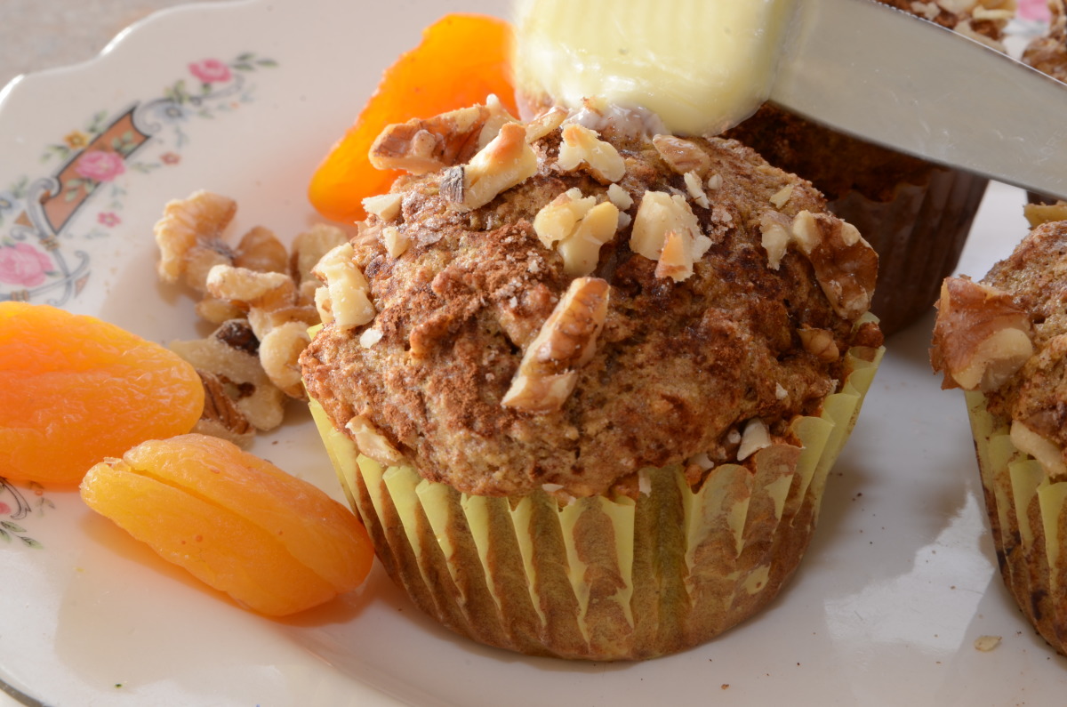 Healthy Apricot Walnut Muffins Recipe